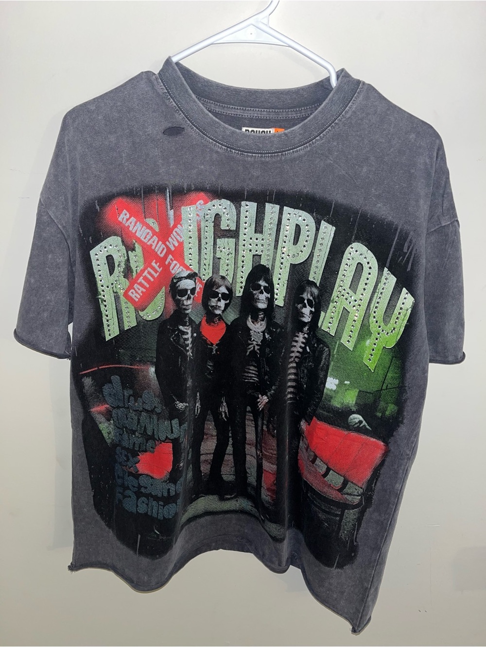 Rough Play Graphic Band Tee - Black